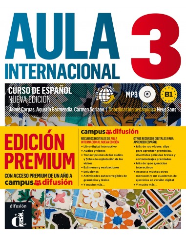 Aula internacional 3 Nueva edición, Libro del alumno + MP3 - Edición Premium