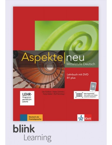 Aspekte neu B1+ - Lizenzcode BlinkLearning: digitale Ausgabe mit LMS (Lernende, 14 Monate) Lehrbuch mit Audios/Videos