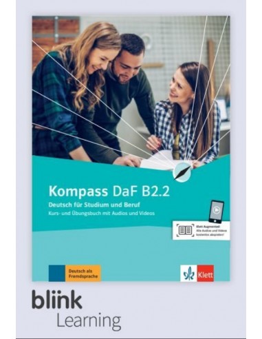 Kompass DaF B2.2 - Lizenzcode BlinkLearning: Dig. Ausgabe mit LMS (Lernende, 14 Monate) Kurs- Übungsbuch + interakt. Übungen