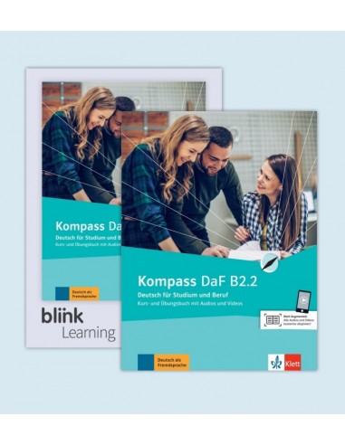 Kompass-DaF-B2.2-Media-Bundle-Kurs-Übungsbuch-mit-Audios-Videos-Lizenzcode-BlinkLearning-LMS-Lernende-1-Jahr