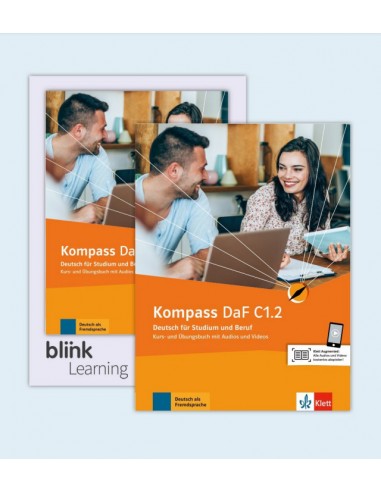 Kompass DaF C1.2 - Media Bundle: Kurs- /Übungsbuch mit Audios/Videos + Lizenzcode BlinkLearning LMS (Lernende, 1 Jahr)