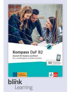 Kompass-DaF-B2-Digitale-Ausgabe-BlinkLearning-Lizenzcode-
Kurs-Übungsbuch-mit-Audios/Videos-und-interaktiven-Übungen