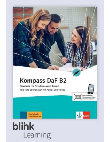 Kompass-DaF-B2-Digitale-Ausgabe-BlinkLearning-Lizenzcode-
Kurs-Übungsbuch-mit-Audios/Videos-und-interaktiven-Übungen