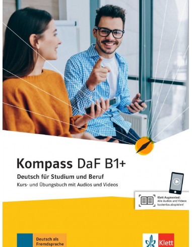 Kompass-DaF-B1+-Kurs-und-Übungsbuch-mit-Audios-und-Videos