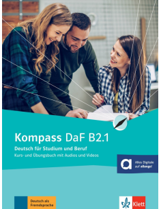 Kompass-DaF-B2.1-Kurs-und-Übungsbuch-mit-Audios-und-Videos