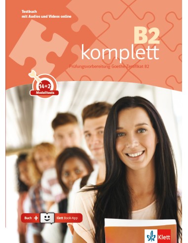 B2 komplett, Testbuch mit Audios & Videos online + Klett Book-App (12μηνη χρήση)