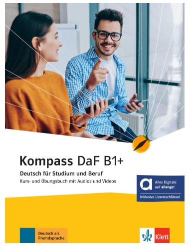 Kompass-DaF-B1+-Hybride-Ausgabe-allango- Kurs-und-Übungsbuch-mit-Audios-und-Videos