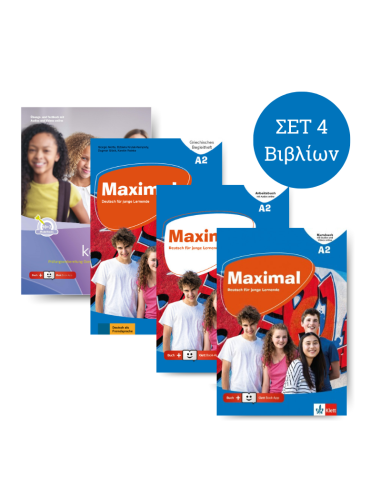 Maximal-B1-Power-Pack-Σετ-4-TEM-Maximal-B1-Kursbuch-Arbeitsbuch-Begleitheft-&-A2-komplett-Übungs-&-Testbuch