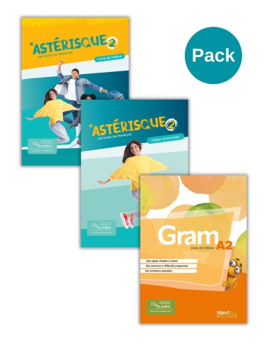 Astérisque-A2-Power-Pack-Set-of-three-livre-de-l-élève-cahier-d-activité-Gram-A2-Livre-de-l-élève